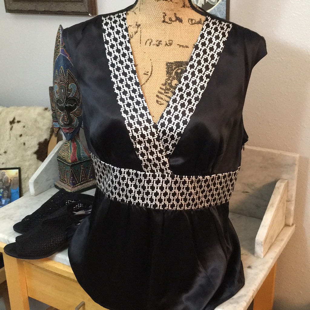 100% Silk Whbmarket Gorgeous Soft Blouse Side Zipl